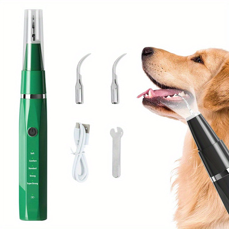 Nuvet™ Pet Teeth Cleaning Kit with LED Light – 5 Modes Dog Toothbrush for Plaque & Tartar Removal