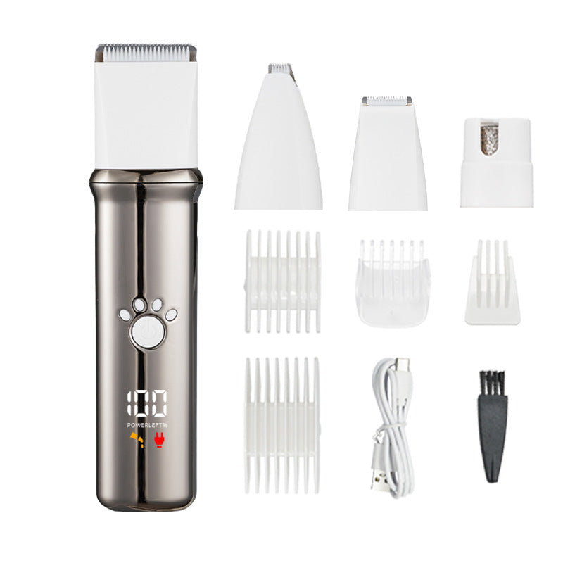 4-in-1 Electric Pet Grooming Kit with Digital Display