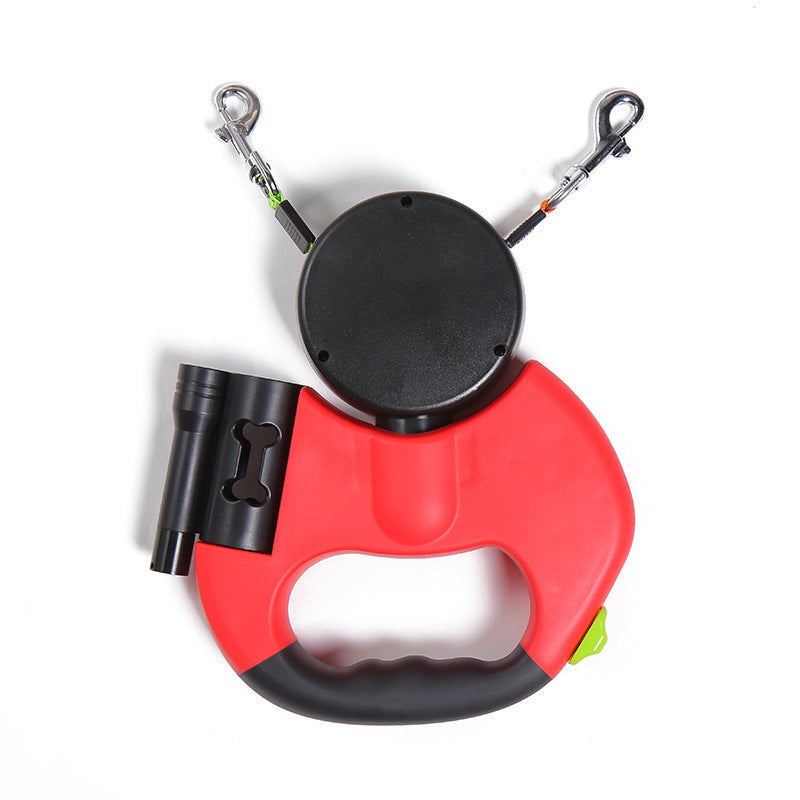 Reflective Retractable Dog Leash with LED Light