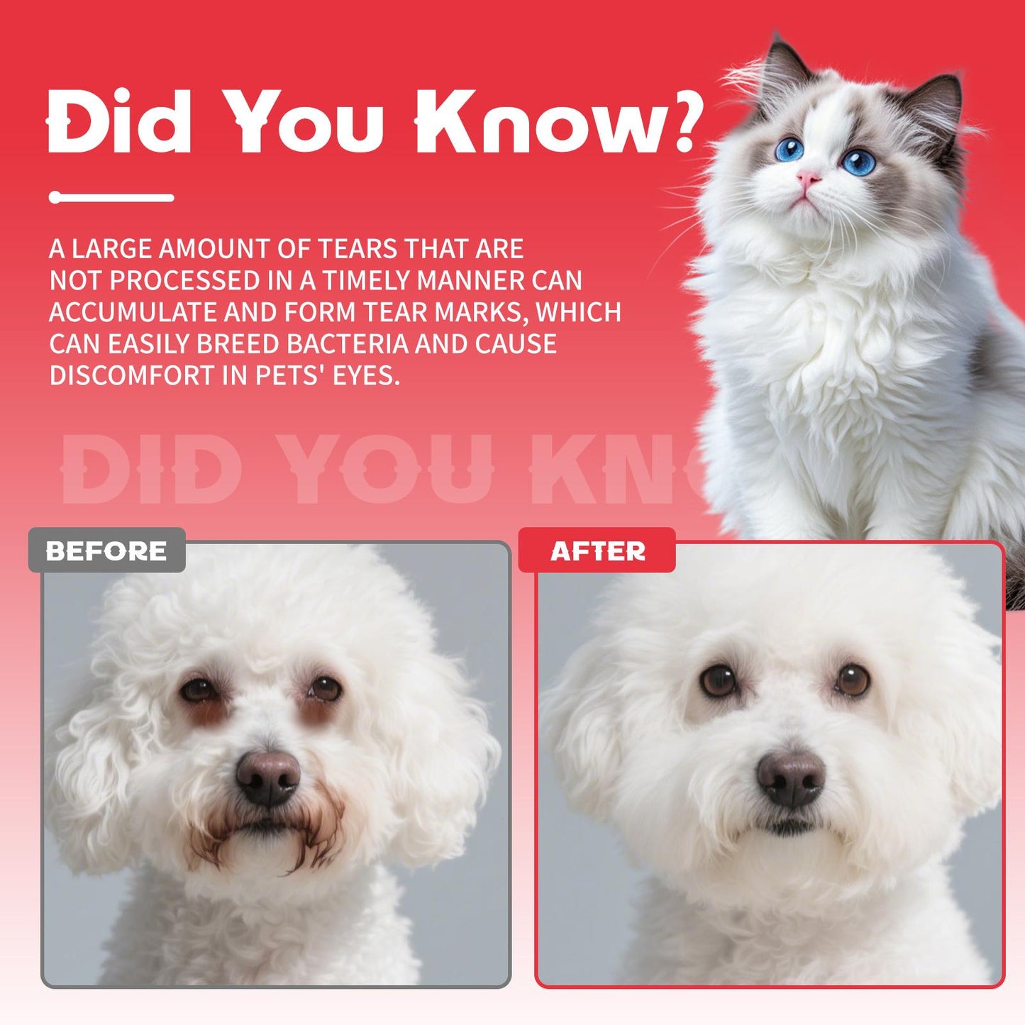 Natural Tear Stain Remover for Pets