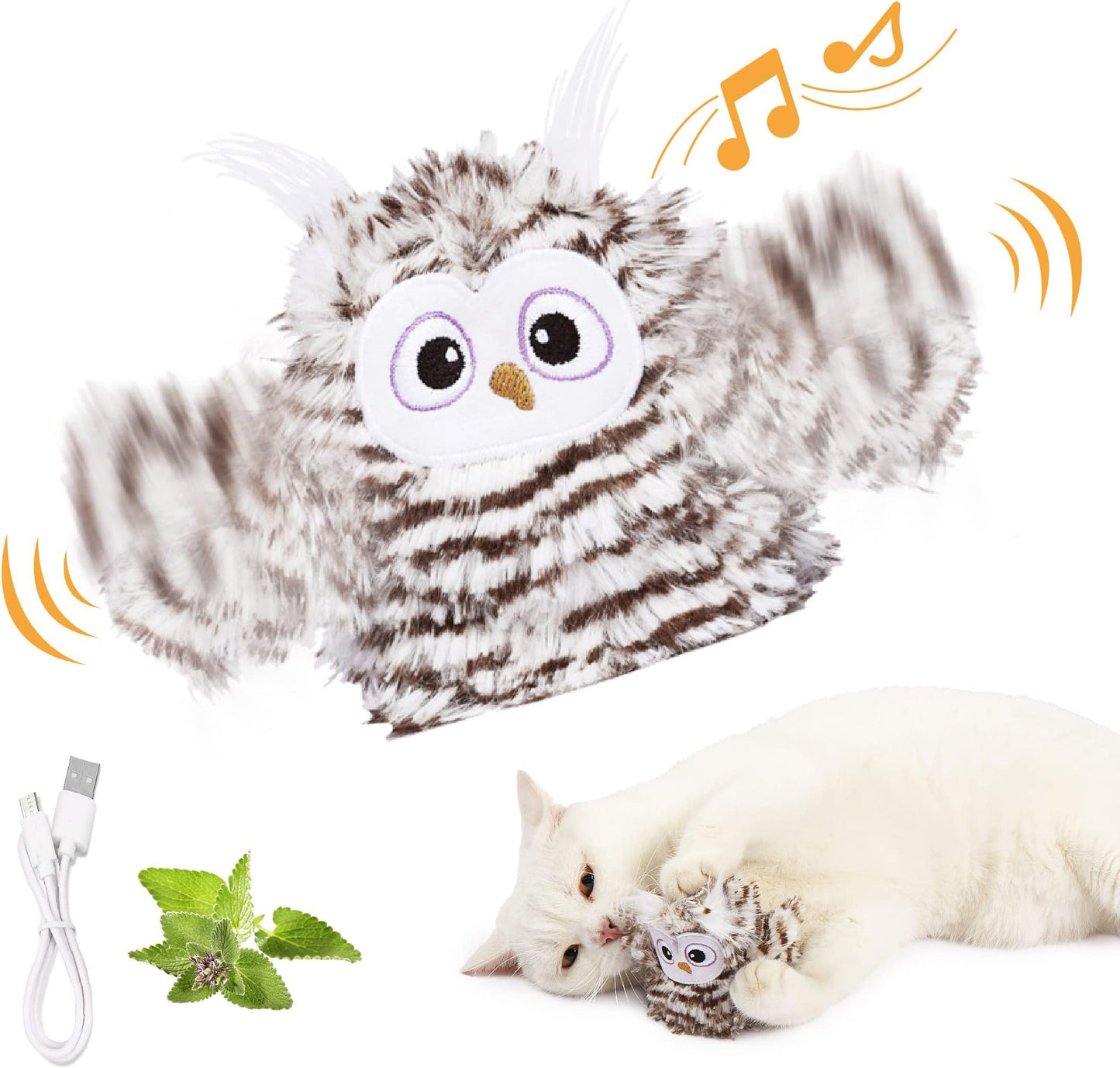 Interactive Flapping Bird Toy for Indoor Cats – USB Rechargeable