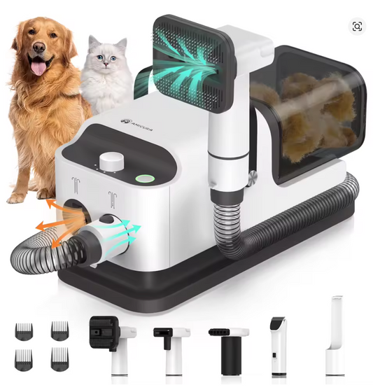 Nuvet™ P1 Pet Grooming Vacuum & Dryer – 5-in-1 Dog & Cat Kit