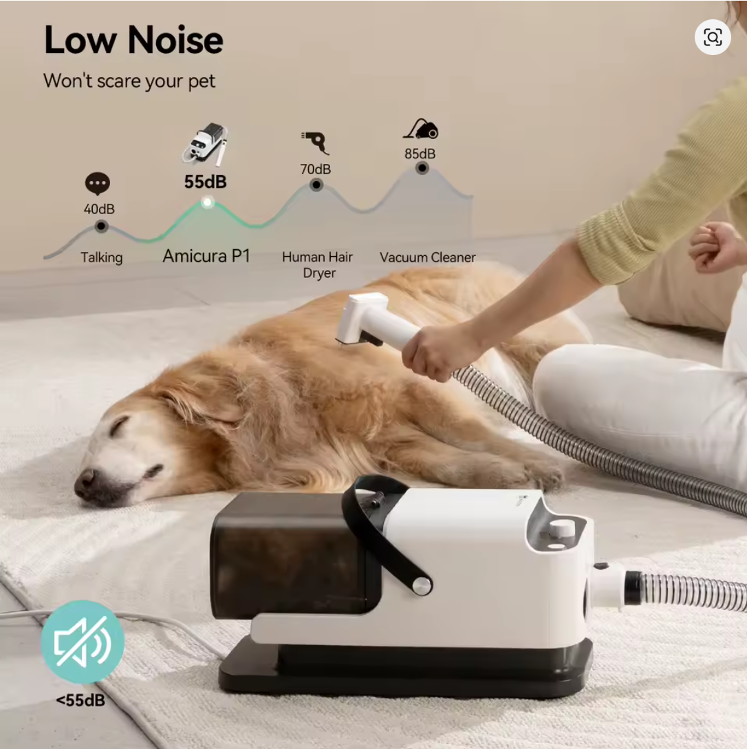 Nuvet™ P1 Pet Grooming Vacuum & Dryer – 5-in-1 Dog & Cat Kit