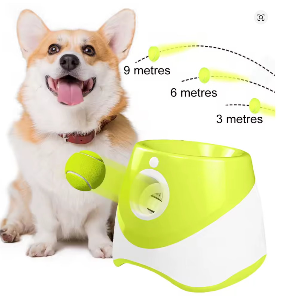 Nuvet™Pet Prime Automatic Dog Ball Launcher – Interactive Fetch Machine