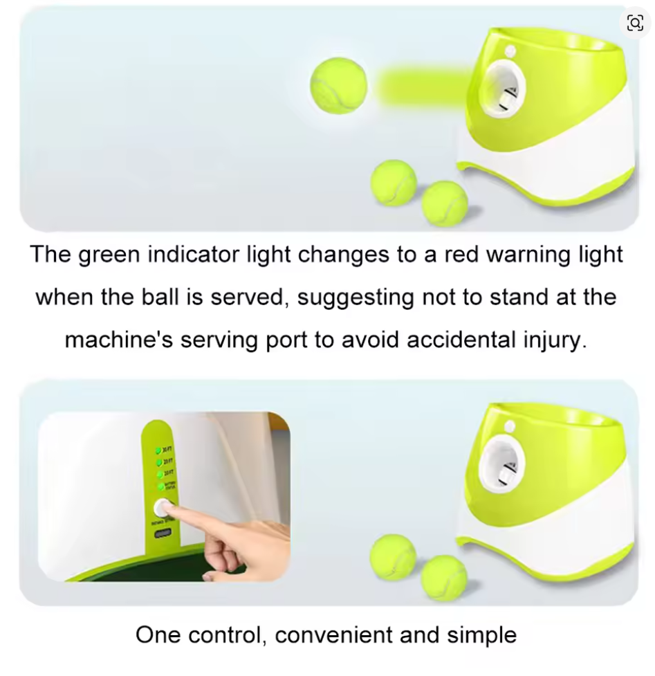 Nuvet™Pet Prime Automatic Dog Ball Launcher – Interactive Fetch Machine