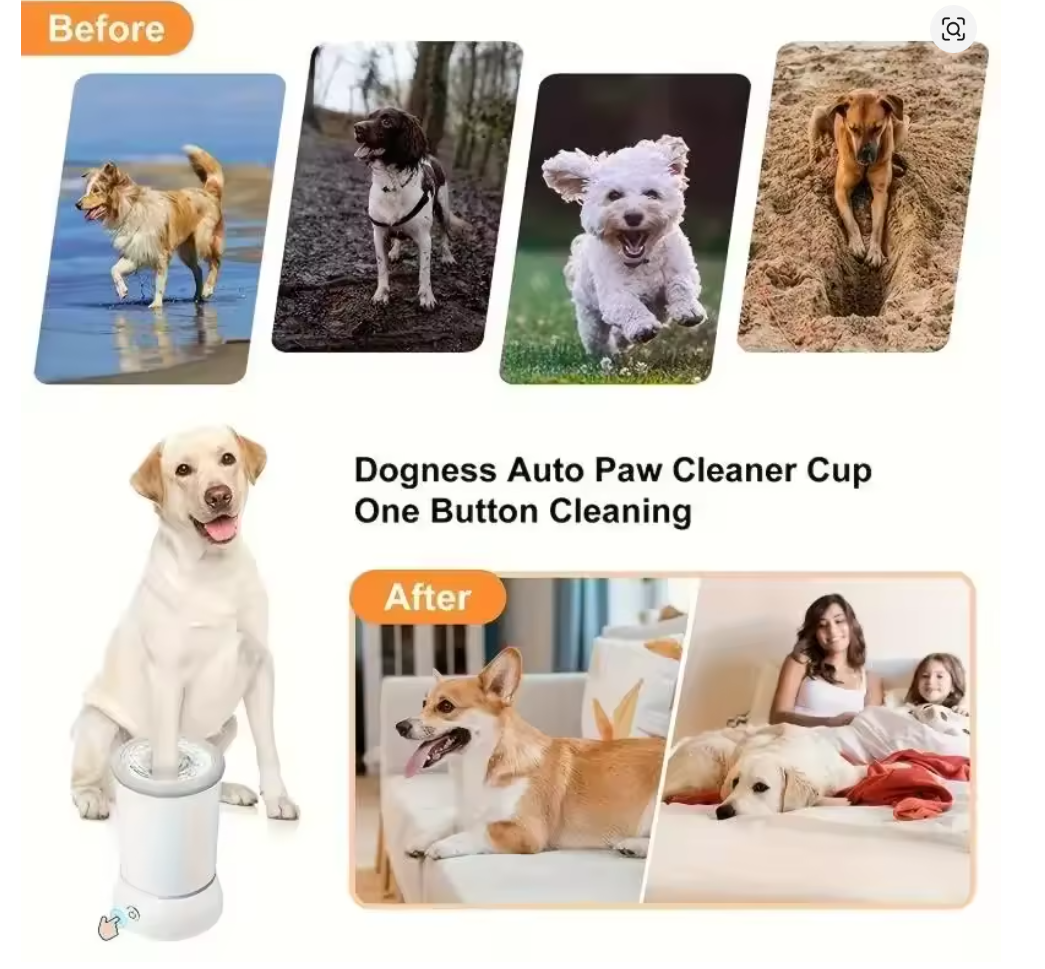 Nuvet™Automatic Pet Paw Cleaner – Electric Dog & Cat Paw Washer