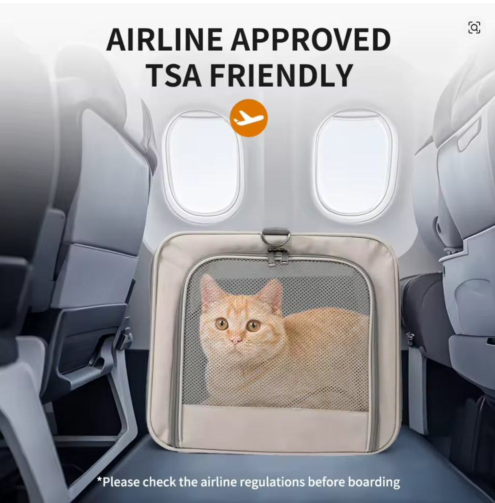 Nuvet™Cat Carrier with Wheels for 2 Cats – Large Rolling Travel Carrier