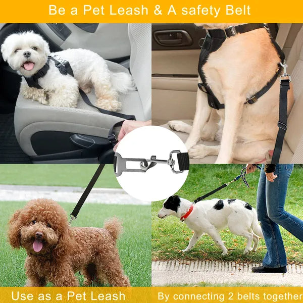 2-Pack Adjustable Dog Car Seat Belt