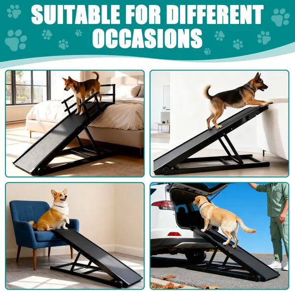 Folding Dog Ramp with Anti-Slip Surface – For Couch, Bed & Car