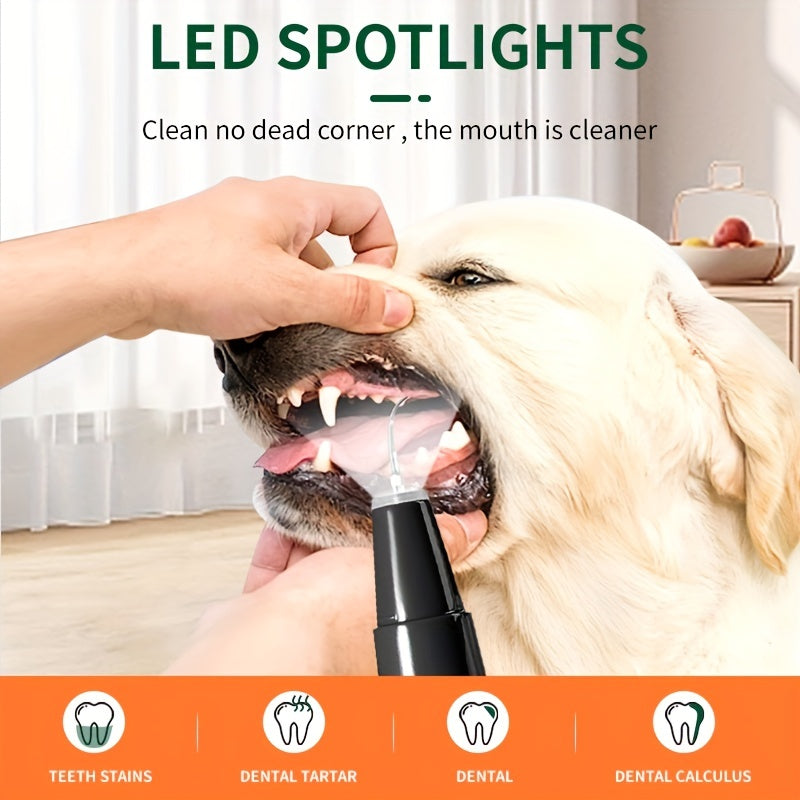 Nuvet™ Pet Teeth Cleaning Kit with LED Light – 5 Modes Dog Toothbrush for Plaque & Tartar Removal