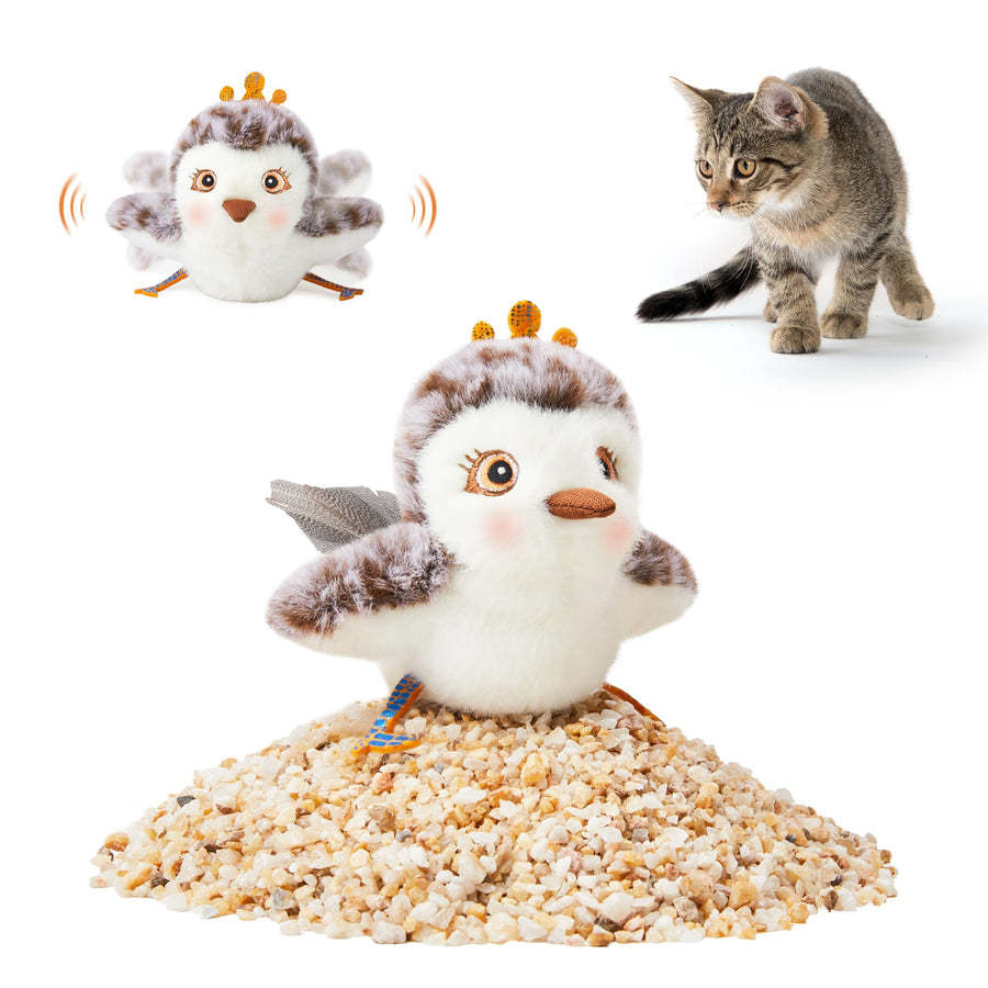 Interactive Flapping Bird Toy for Indoor Cats – USB Rechargeable