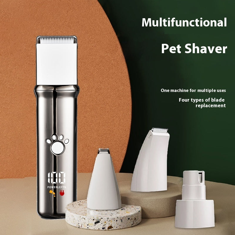 4-in-1 Electric Pet Grooming Kit with Digital Display