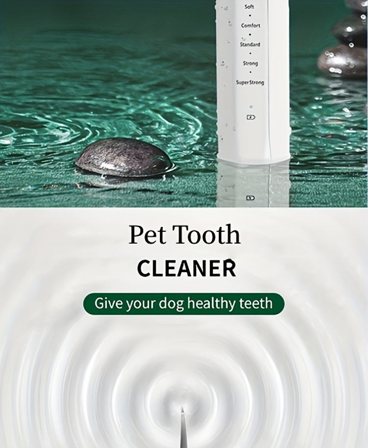 Nuvet™ Pet Teeth Cleaning Kit with LED Light – 5 Modes Dog Toothbrush for Plaque & Tartar Removal