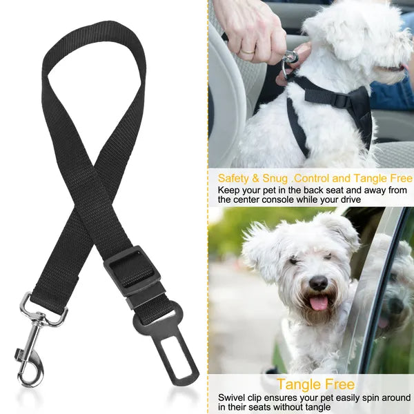 2-Pack Adjustable Dog Car Seat Belt