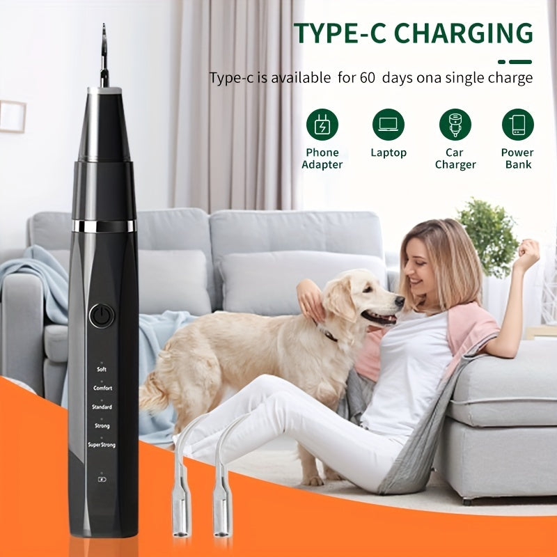 Nuvet™ Pet Teeth Cleaning Kit with LED Light – 5 Modes Dog Toothbrush for Plaque & Tartar Removal