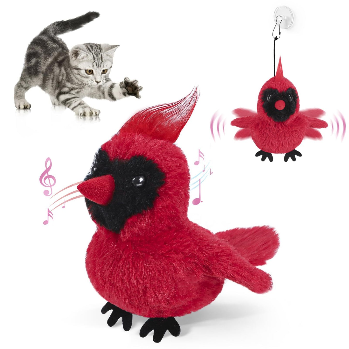 Interactive Flapping Bird Toy for Indoor Cats – USB Rechargeable