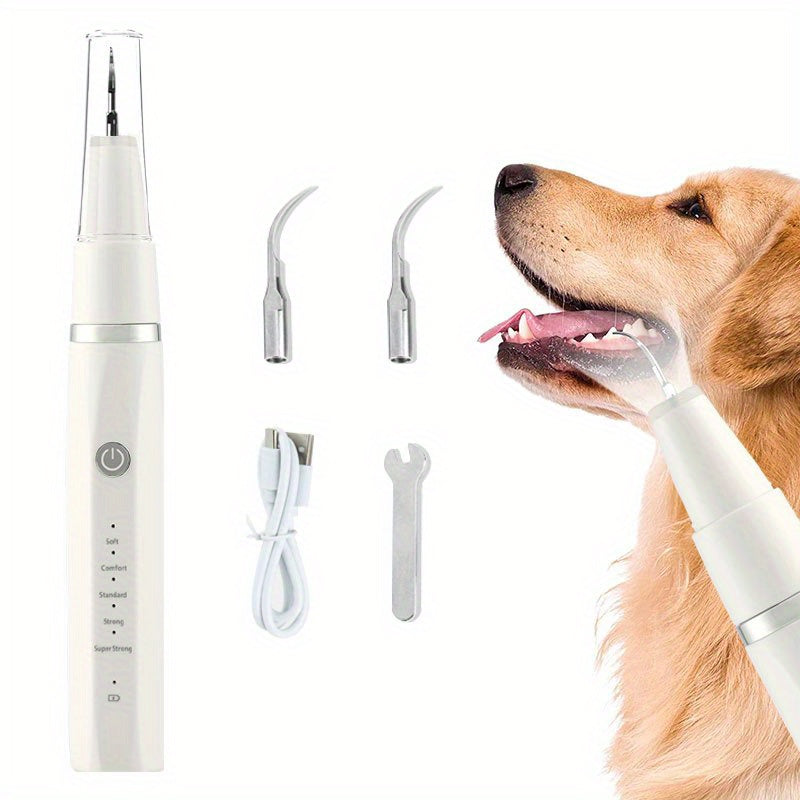 Nuvet™ Pet Teeth Cleaning Kit with LED Light – 5 Modes Dog Toothbrush for Plaque & Tartar Removal