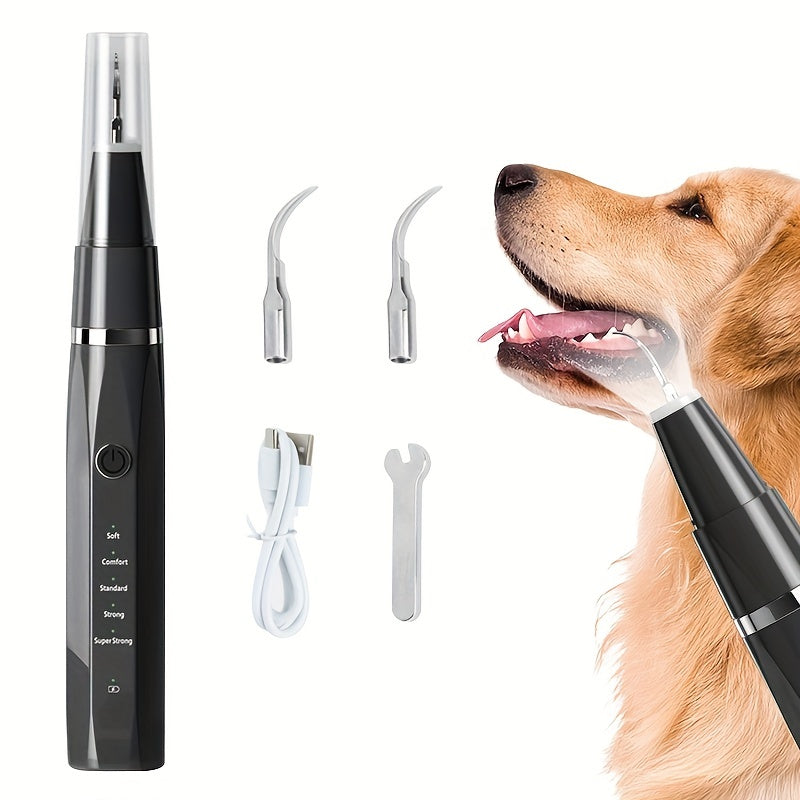 Nuvet™ Pet Teeth Cleaning Kit with LED Light – 5 Modes Dog Toothbrush for Plaque & Tartar Removal